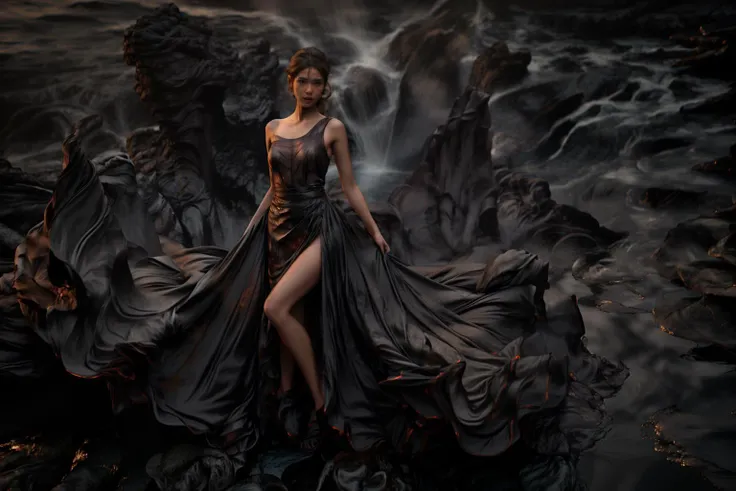 (8k, RAW photo, best quality,masterpiece:1.2),(realistic, photo-realistic:1.37),
1girl,long legs, full body,lava dress,simple background,ocean,
 <lora:lavadress2:1> <lora:dressart_SDLife_Chiasedamme_v1.0:0.6>  <lora:add_detail:0.3> <lora:more_details:0.3>