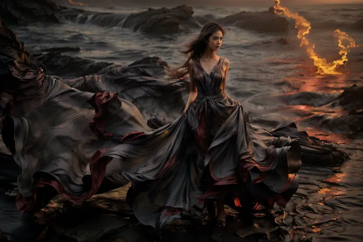 (8k, RAW photo, best quality,masterpiece:1.2),(realistic, photo-realistic:1.37),
1girl,long legs, full body,lava dress,simple background,ocean,
 <lora:lavadress2:1> <lora:dressart_SDLife_Chiasedamme_v1.0:0.6>  <lora:add_detail:0.5> <lora:more_details:0.5>