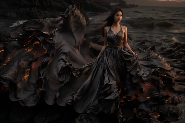 (8k, RAW photo, best quality,masterpiece:1.2),(realistic, photo-realistic:1.37),
1girl,long legs, full body,lava dress,simple background,ocean,
 <lora:lavadress2:1> <lora:dressart_SDLife_Chiasedamme_v1.0:0.6>  <lora:add_detail:0.3> <lora:more_details:0.3>