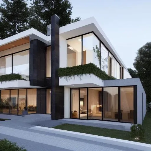 <lora:gdmextlora:0.40> luxury modern house