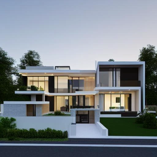 <lora:gdmextlora:0.40> luxury modern house