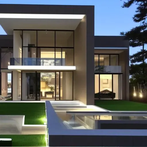 <lora:gdmextlora:0.40> luxury modern house