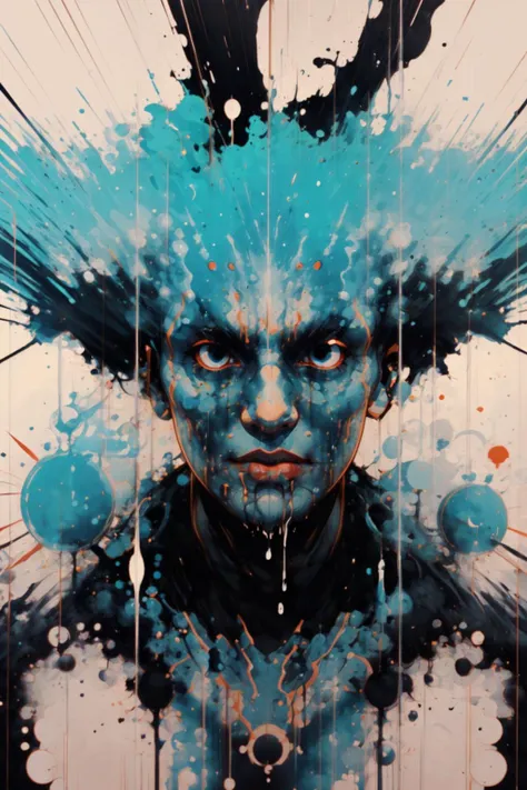 <lora:Sy3:1> close up giant portrait, (Ectoplasmic specter) in the Sy3 style, dripping