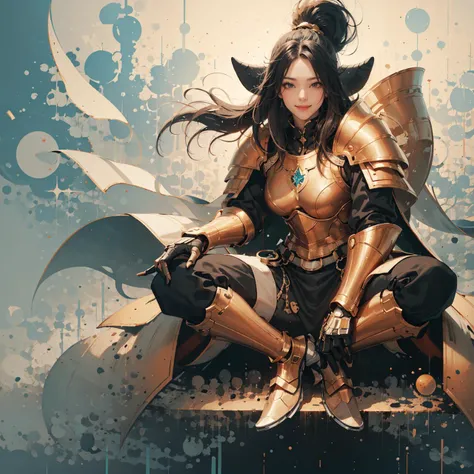 <lora:Sy3:1> close up, portrait, knight, , female wearing gold armor, light smile, sy3 art style