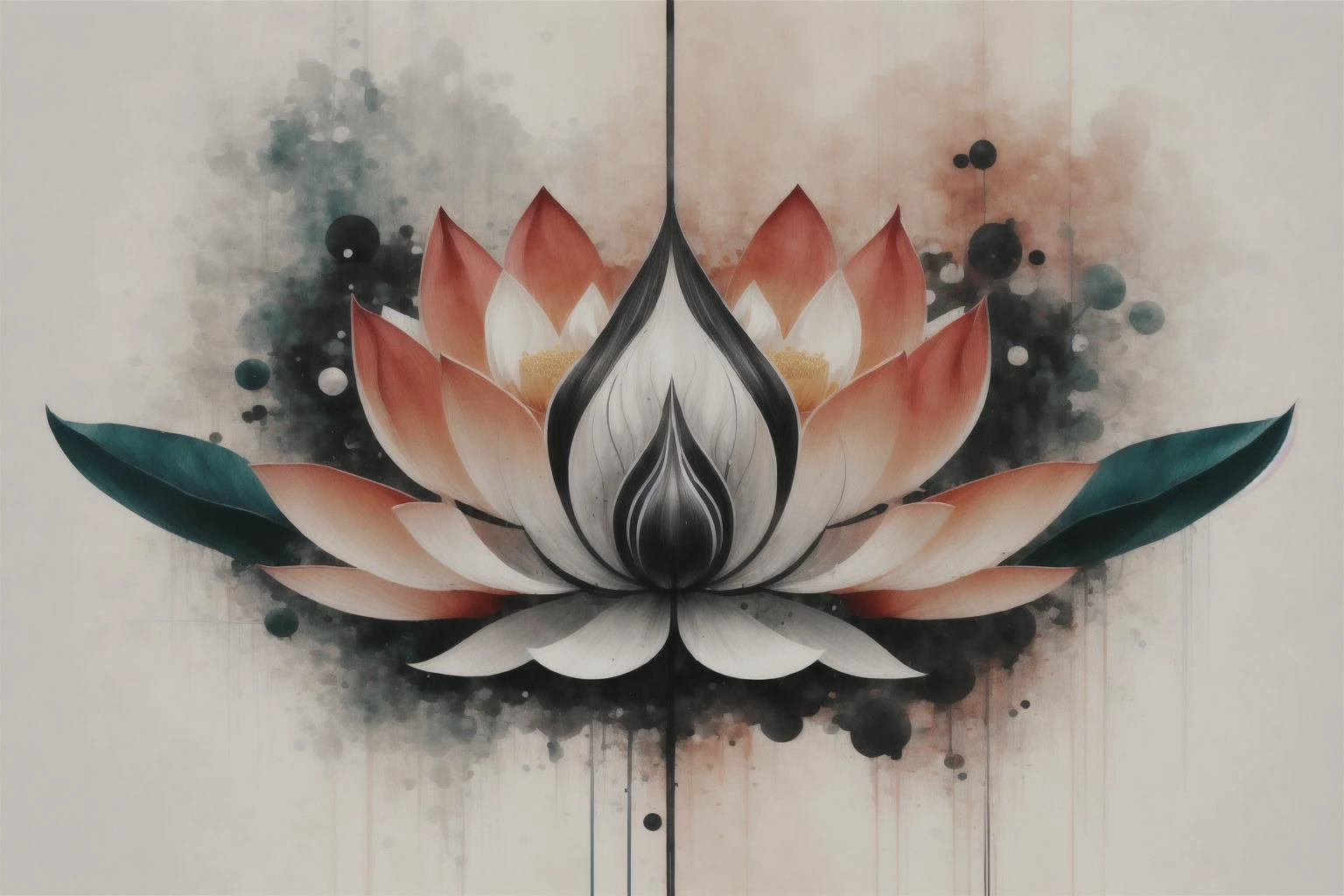 (a close-up of a lotus flower,:1.2) (black and white:1.3)
<lora:Ink scenery:0.8> white background, scenery, ink, <lora:Sy3:0.8> Sy3