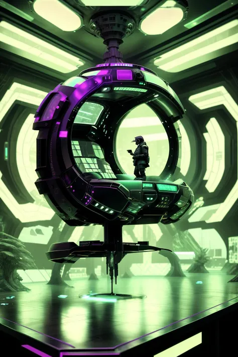 ( ((Augmented detective's lair, holographic crime scene recreations hover above vintage noir-style furniture, creating an intriguing juxtaposition.,)) Vaporwave a photo Nature of a Galactic trade Quantum harmony , Grungy , Telescope, Deep Space, Lunar Eclipse, Planets , Technological marvel , Nano-circuitry , Dystopian future , Cyberspace riddle ,) sci-fi_max