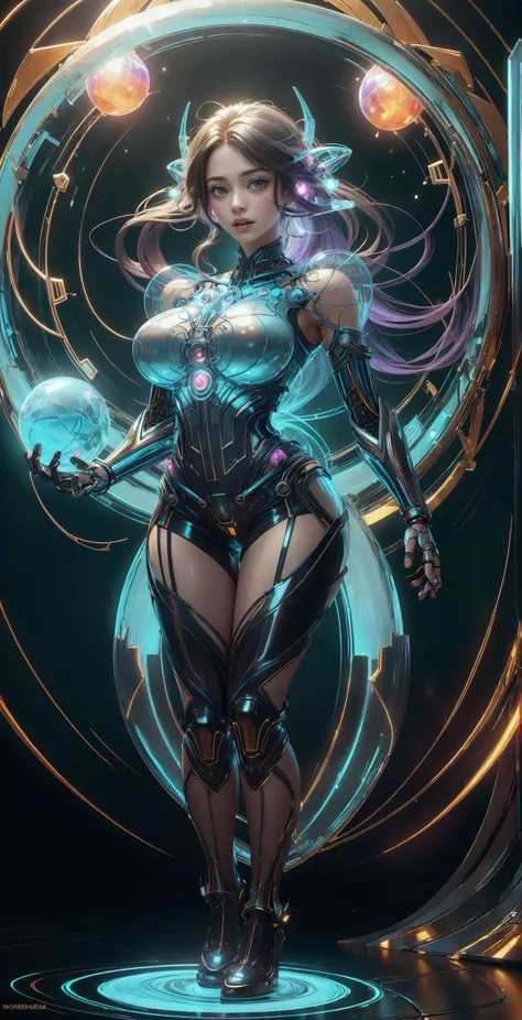 (Full body shot:1.4), 1girl, 22 years old, (glass clothes:1.4), large breasts, long black hair, red eyes, <lora:breastsizeslideroffset:0.3>, <lora:PerfectFullBreasts-fCV3.5:0.3>, breasts, EPKr1st1nKr3uk, <lora:ScienceDNAStyle:1>, ScienceDNAStyle, <lora:luminous body:1>, (covered nipples:1.5), ((strappy heels:1.2)), (science fiction:1.5), (Dynamic pose), 
perfect lighting, (masterpiece:1), (best_quality:1), ultra high res, 4K, ultra-detailed, photography, 8K, HDR, highres, (absurdres:1.2), (bokeh:1.2), professional photograph, <lora:PlasmaTech:1>,  plasmatech, scifi, plasma filaments, glass, purple hues,