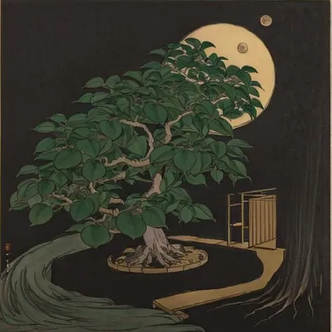 INIT_PROMPT Mango tree in the moonlight by hokusai, studio ghibli, Japanese manga, establishing shot, establishing shot. C++ARAVAGGIO_EMB_endprompt