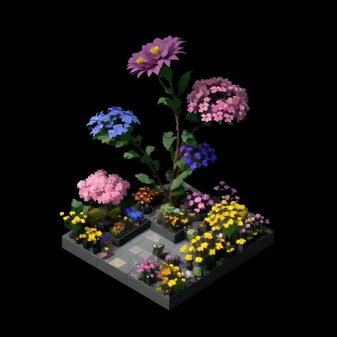 INIT_PROMPT prototype of isometric diorama, 8-bit, overflowing flower shop, particle effects, 2.2 gama, sony a7r7, Tamron 10-24mm f/3.5-4.5, ISO 3200, extremely detailed, 8k texture, lots of flowers and vibrant plants. C++ARAVAGGIO_EMB_endprompt