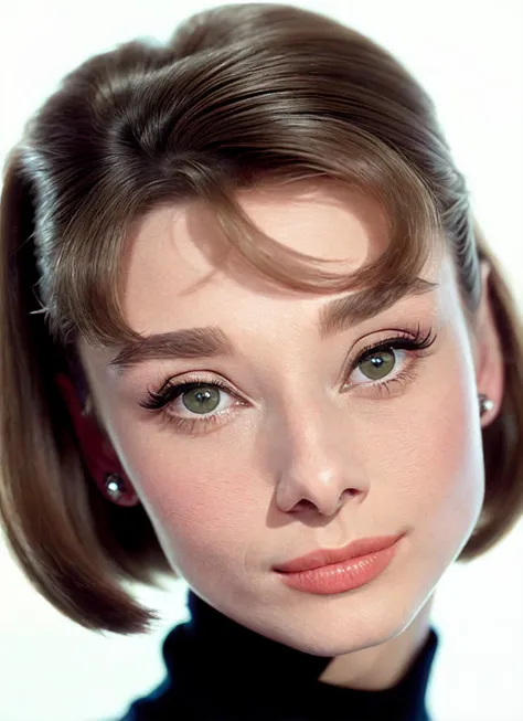 analog style, modelshoot style, portrait of Audrey Hepburn, epic (photo, studio lighting, hard light, sony a7, 50 mm, matte skin, pores, colors, hyperdetailed, hyperrealistic), <lyco:Audrey Hepburn:1.3>