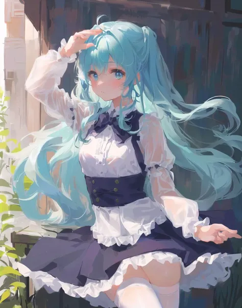 chinadress,wet,medium_breasts,white_thighhighs, {best quality}, {{masterpiece}}, {highres}, {an extremely delicate and beautiful}, original, extremely detailed wallpaper,1girl,{COLORFUL},{VIVID COLORS},{VIVID},{flat color},{Hand detail},{{Correct hand structure}}