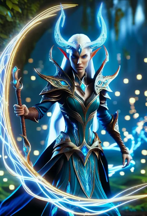hyper detailed masterpiece, dynamic realistic digital art, awesome quality, DonMMy51ic4lXL female dark elve, , thorned whip <lora:DonMMy51ic4lXL-000006:0.8>