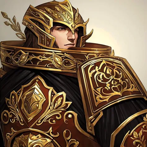 (human:1.2), paladin, noble, dungeon, Disciples 2, Drawing, Illustration, <lora:Dark_Disciple:0.5>, masterpiece, high quality, 4k, half portrait,