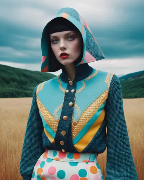 weird fashion, fashion photography , crazy fashion, by martine johanna,, cinematic,<lora:weird_fashion:1.0>