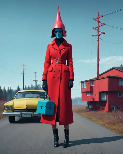 weird fashion, fashion photography , crazy fashion, by simon stalenhag,, cinematic,<lora:weird_fashion:1.0>