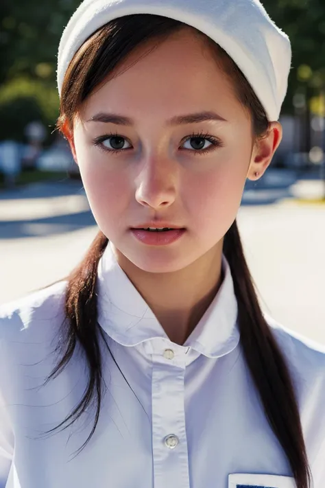 (masterpiece,best quality,ultra high res:1.2),(photo-realistic:1.3),skin texture,cold winter,
1girl,16yo,blush,white school_uniform,<lora:Kaoru_Amane_sd15_0_-000004:1>,student,