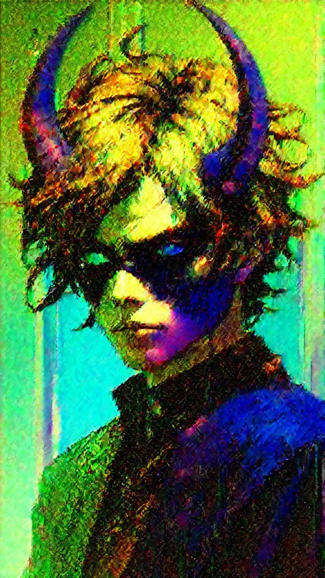 (masterpiece, best quality:1.2), by nixeu, 1boy, male focus, solo, disgust, black hair, messy hair, short hair, green eyes, zombie, green skin, black shirt, short sleeves, bandaged arm, goggles on head, portrait, red background, impasto, realistic, pale demon boy, prismatic coloring, holographic vibe, chromatic black lace blouse, gothic background, (long straight horns:1.2), hyper realism, IR photo, light leaks, (split screen overlay , x-ray view:1.3), double exposure, (glitched image:1.2), a glitched out portrait of a red skin (demon man) walking through a graveyard, (male ghoul face, vaporwave aesthetic), pixelation, sinusoidal distortions, screen tear, post modern deconstruction, molecular view, vibrational spiral signals, (rose garden overlay, split screen image:1.1), abstractions, experimental, anime rage, oniric portrait of a tall cloaked figure (with a glitched mask) and green clothing, glitched body effect, Azem the Traveler, yearning to explore the ends of the world to discover its wonders and help its denizens, by Andy Kehoe, a gradient masterpiece, blue cyan yellow, Rococopunk, demonic, seamless, China ink, Ink Bubbles, alcohol ink elements, chiaroscuro, Shadow play, Gold leaf small lines, bright splashes of alcohol ink puddles, volumetric light, auras, rays of sunlight, bright colors reflect, isometric, digital art, 3d render, chromatic aberration, octane render, volumetrics, by greg rutkowski