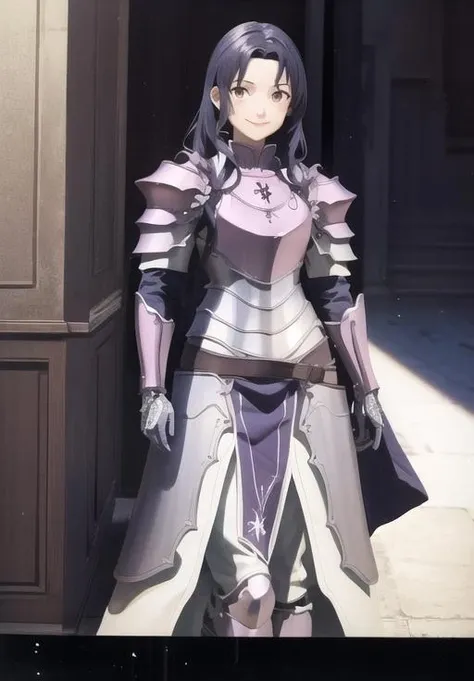 <lora:Fanatio2:0.8>, Fanatio2, armor, smile, (masterpiece, best quality, absurdres, detailed, ultra-detailed:1.3)