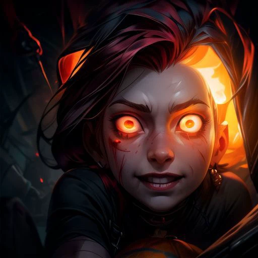 (((best quality))), medium shot, a woman who's skin is is stitched together with visible bloody stitches, part of her skin is made from pumpkin, she is holding a pumpkin that's carved with an eerie alien face, (she has open wounds that are leaking the inside of a pumpkin), she has red hair and an eerie smile with red glowing eyes, gorey, unsettling theme, horror, ultra hd 8k, sharp focus, hdr, best lighting, insane detail, skin imperfections blood ultra realistic <lora:more_details:.8>
