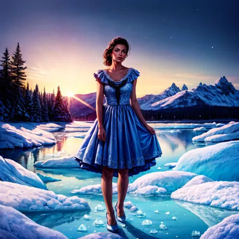 1girl , detailed  woman in a (dark magical ice land scenery), magnificent, awe-inspiring, [(details:1.2): [ (many small details:1.3) : [ (many ultrasmall details: 1.2):(very detailed ultrasmall edges and microrelief:1.5):0.7 ]: 0.4 ] :0.2] , (StefanoRiboli_ArtStyle), <lora:StefanoRiboli_ArtStyle_v1-2:0.7>,  <lora: SashaKhmel-10:0.73>, masterpiece, best quality, highres, best quality, masterpiece, 8k, detailed skin, intricate details, highly detailed, detailed face, cinematic lighting, masterpiece, hyperrealistic, absurdres, high quality, masterpiece, ultra detailed, UHD,effortlessly beautiful lady, hyperdetailed photography, soft light, full body, cover, ambient lighting, fluorescent light, sharp focus, photographed on a Panasonic Lumix GH6 ,<lora:add_detail:0.8>