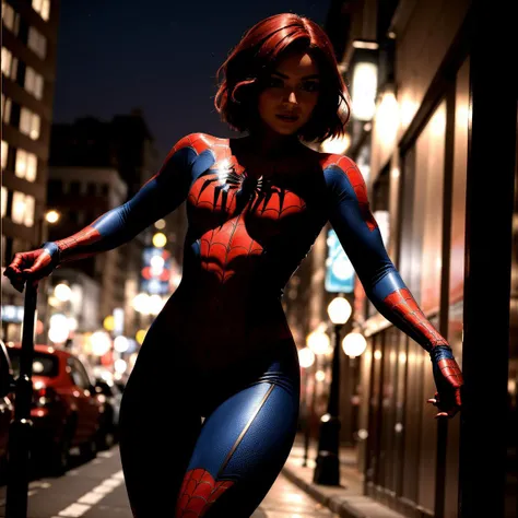 1girl, very short hair, red hair, spiderman suit, ((dynamic pose)), night, dark,
masterpiece, best quality, intricate details, <lora:contrast_slider_v10:3> <lora:backlight_slider_v10:-1.1>
<lora:add_sharpness:1>