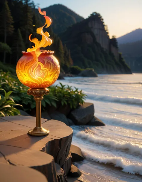 Wide angle mixed media illustration, (Elemental harmony displayed in four figures:1.3), Symmetrical composition, Fire figure with blazing flames, Water figure with flowing waves, Earth figure with grounded roots, Air figure with swirling gusts, (Harmonious interaction:1.2), Nature background, Mountainous terrain, Ocean waves, Lush forest, Clear sky, (Dynamic lighting:1.3), Glowing embers, Shimmering water, Verdant foliage, Ethereal clouds.Masterpiece,best quality,hi res,8k,hi res,8k,award winning,(sharp focus, intricate, highly detailed), <lora:tr03_colorful_02_colorful_glass:0.1> colorful glass  <lora:tr03_colorful_03_colorful_smoke:0.1> colorful smoke <lora:tr10_colorful_01_colorful_gradient:0.1> colorful gradient