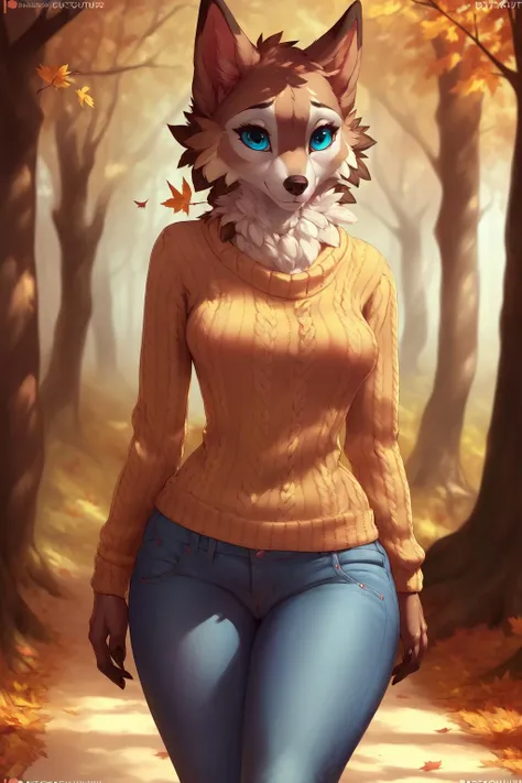 uploaded on e621, artstation, by Pixelsketcher, by Bayard Wu, by Thomas Benjamin Kennington , by Einshelm, by hioshiru and kenket, Chunie, portrait, solo anthro female deer doe, tiny featureless breasts, tiny breasts, clear dark blue, cinematic lighting, forest background, autumn background, waving autumn leaves background, autumn, shiny, shoulder length curly dark brown hair, wears big black nerd glasses, very very beautiful furry art, furry art, thoughtful, shiny, feminine, cute face, muzzle, fluffy chest, flawless face, Fallow deer, 1girl, Sakimichan is beautiful, Masterpiece, Wavethesallow Face, shiny, Detailed image, Detailed background, Detailed image, wears gray cozy autumn coat, wears black cozy scarf around neck, wears oversize big cozy black wool pullover, shiny, realistic face, perfect anatomy, hourglass body, anthropomorphic deer, happy, very happy, small ears, huge black nerd glasses, hourglass body, (furry body:1.1), anthropomorphic deer, detailed background, (cute anatomy:1.1), enjoys the weather, happy, happy look, smiles
