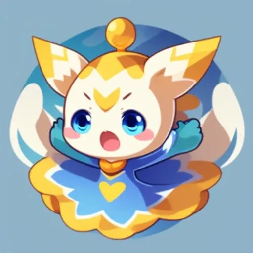 game icon institute, game icon, blue eyes, open mouth, blush stickers, :o, dress, well-structured, HD, 2d, white background, <lora:game icon institute_Qkagw_v1:0.9>