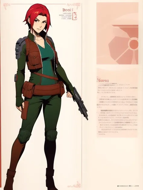 (best quality, masterpiece)1girl, facial focus,red hair, hair band, mirabounty:1.3, short hair, solo, holding gun, battlefield(high contrast, official art, extreme detailed, highest detailed) <lora:mira:0.8> <lyco:UnlimitedBladeWorks1.6:1.0>