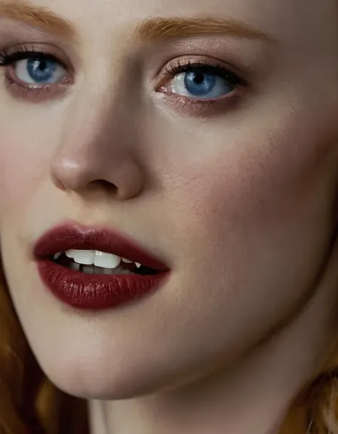 <lora:Jessica Hamby:0.8> skswoman, deborah ann woll, 1girl, solo, long hair, parted lips, teeth, lips, mole, portrait, realistic, fangs, nose, looking away, vampire, mole under eye, jessica hamby