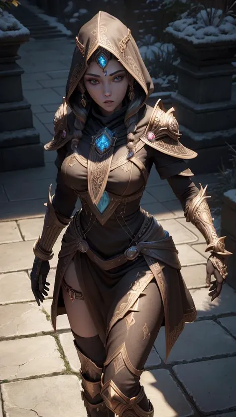 ((Best quality)), ((masterpiece)), (highly detailed:1.3), 3D, image of a beautiful dwemer sorceress,dwemertech,HDR (High Dynamic Range),Ray Tracing,NVIDIA RTX,Super-Resolution,Unreal 5,Subsurface scattering,PBR Texturing,Post-processing,Anisotropic Filtering,Depth-of-field,Maximum clarity and sharpness,Multi-layered textures,Albedo and Specular maps,Surface shading,Accurate simulation of light-material interaction,Perfect proportions,Octane Render,Two-tone lighting,Wide aperture,Low ISO,White balance,Rule of thirds,8K RAW,<lora:DwemerTech-21:0.8>