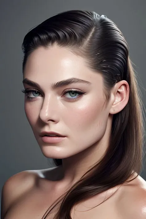 (CR-AlexaDavalos_v11-JernauGurgeh:0.9), full color portrait of woman, (nude:1.0), (oiled shiny skin:1.0), (face focus:1.0), (slick_undercut_hair:1.0),
masterpiece, best quality, sharp focus, highres 8k uhd, ultra-detailed, rim light, grey background,