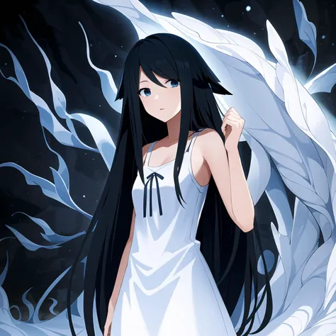 saya, saya no uta, closeup, (hair flaps:1.2), 1girl, standing, white sundress, eldritch abomination, detailed background <lora:sayechkav2:0.7>, nice hands, perfect hands <lora:envybetterhandsLocon_beta2:1.0>