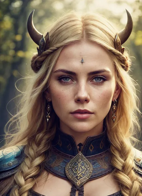 A stunning intricate full color portrait of (sks woman:1) as (viking warrior), (barbarian), epic character composition, by ilya kuvshinov, alessio albi, nina masic, sharp focus, natural lighting, subsurface scattering, f2, 35mm, film grain, <lora:lora_charlize_v1_from_v1_160:1>