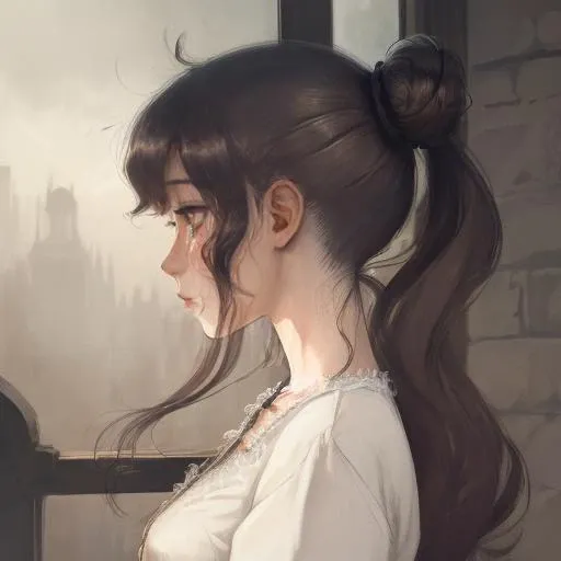 1girl crying, bun hair<lora:sambre_v6:0.75> Sambre
