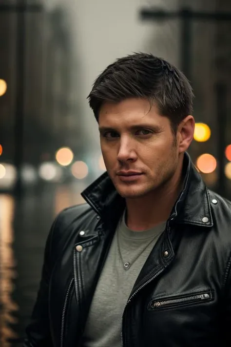sks person, man, leather jacket, rainy day, shallow depth of field, bokeh, portrait, highly detailed, realistic, cinematic,
<lora:locon_jensenackles_v1_from_v1_64_32:1>