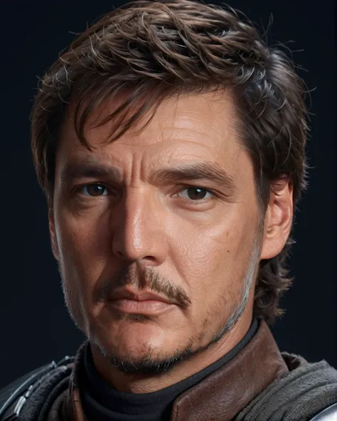 (upper body1.5) hyper-realistic portrait of Mandalorian Pedro Pascal <lora:Mandalorian_Din_Djarin_SDXL:1>, helmet removed, 8k uhd, dslr, intense gaze, furrowed brow, dramatic shadows, worn body armor with intricate details, soft lighting, high quality, background of star wars desert planet, intricate details, masterpiece, trending on artstation, realistic, Cinematic, epic, action packed, incredibly detailed and realistic, magnificent, vignette, high budget, bokeh, moody, sharp, highly detailed, concept art, realistic hands, dynamic pose, dynamic shot, fantastic location, majestic cluttered environment, 8k unity render, action shot, skin pores, detailed, detailed face, (vibrant, photorealistic, realistic, dramatic, dark, sharp focus, 8k), (intricate:1.5), (highly detailed:1.4), octane render, sharp focus, art by artgerm, (loish:0.23) , wlop ilya kuvshinov, and greg rutkowski and alphonse mucha gracias, (global illumination, studio light, volumetric light)