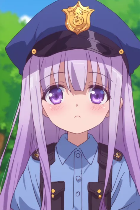 rating_safe, score_8_up, score_7_up, score_6_up, uncensored, anime screencap, flat shadows, flat colors, gotou jun, upper body, police uniform,