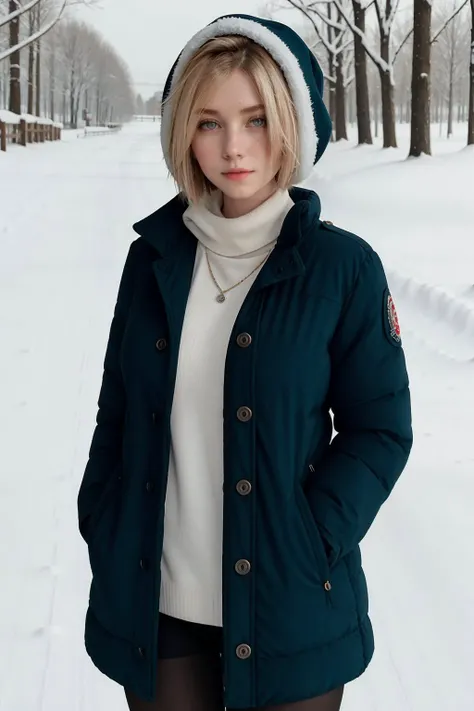 masterpiece,(best quality:1.2),girl,<lora:vixenp:0.7>,haircut,winter clothing,