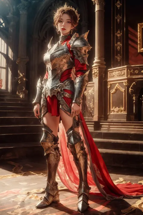 highres,absurdres,masterpiece,best quality,original,extremely detailed CG,extremely detailed wallpaper,perfect lighting,jitome,lips,makeup,standing on the stage,blurry background,
<lora:Dhevv-Armor-Resilient:0.6>,resilient armor,