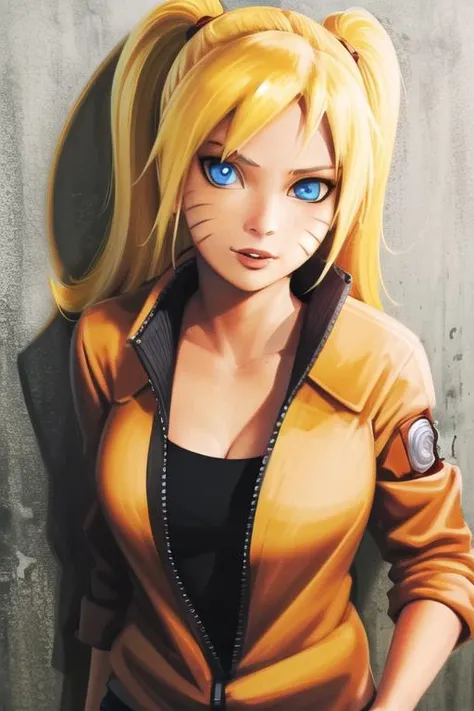(best quality), (ultra-detailed), (best illustration), (best shadow), masterpiece, high res, best quality, 1girl, solo, naruko \(naruto\), naruto uzumaki, facial marks, blond hair, blue eyes, <lora:character_naruko-v1:0.6>