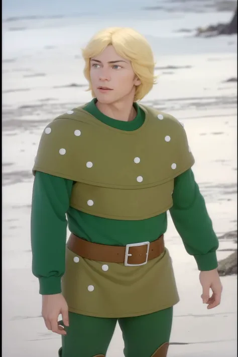 hank <lora:hank_dnd_V1:1>, leather armor, green shirt