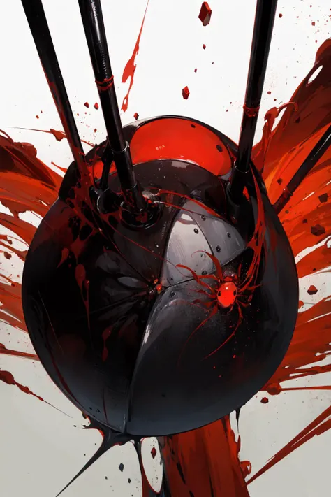 (best art,:1.3),red theme, white theme, ultra high res, masterpiece, best quality, <lora:spider_v0.2:0.8> spider