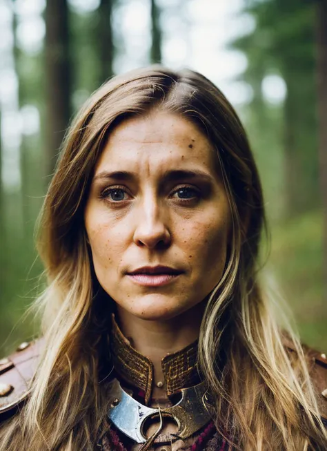 analog style, modelshoot style, A stunning intricate full color portrait of (35 years old sks woman:1) as (viking warrior), (barbarian), epic character composition, by ilya kuvshinov, alessio albi, nina masic, sharp focus, natural lighting, subsurface scattering, f2, 35mm, film grain, <lora:locon_allisonmack_v1_from_v1_64_32:1.3>