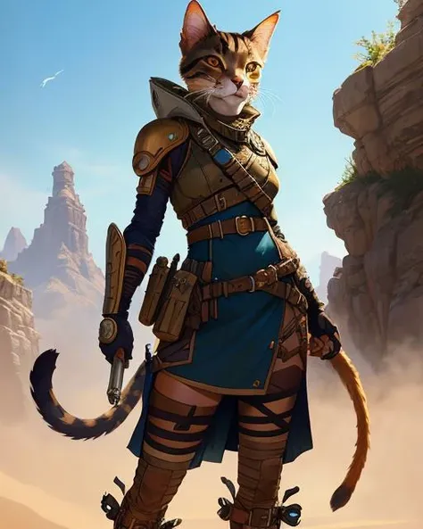 catfolk,1girl, a Tabby catfolk in Apex Legends style, highly detailed, digital painting, artstation, concept art, smooth, sharp focus, illustration, art by artgerm and greg rutkowski and alphonse mucha, masterpiece, best quality,