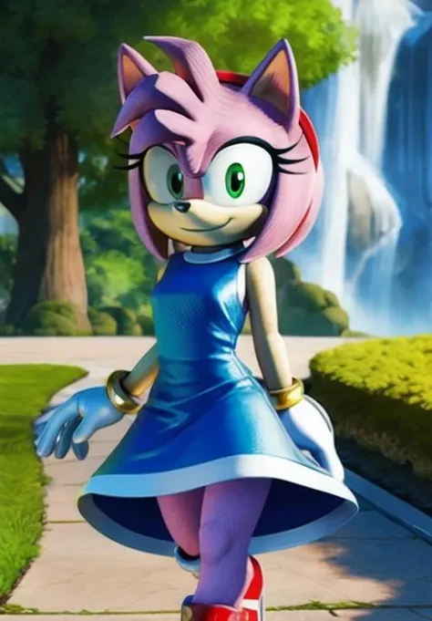 <lora:Amy_Rose:0.8>, Amy_Rose, Walking, smirk, dress, (masterpiece, best quality, detailed:1.3), (highly detailed, high quality:1.3)