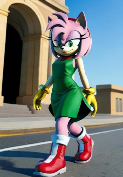 <lora:Amy_Rose:0.8>, Amy_Rose, Walking, smirk, dress, (masterpiece, best quality, detailed:1.3), (highly detailed, high quality:1.3)