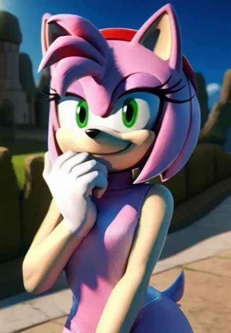 <lora:Amy_Rose:0.8>, Amy_Rose, portrait, smirk, finger on lips, (masterpiece, best quality, detailed:1.3), (highly detailed, high quality:1.3)