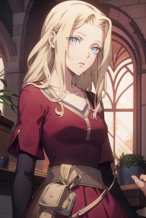 lisatepes, <lora:lisatepes-lora-nochekaiser:1>,
lisa tepes, long hair, blue eyes, blonde hair, hair over shoulder,
BREAK dress, red dress, long sleeves, skirt, long skirt,
BREAK looking at viewer,
BREAK indoors,
BREAK <lyco:GoodHands-beta2:1>, (masterpiece:1.2), best quality, high resolution, unity 8k wallpaper, (illustration:0.8), (beautiful detailed eyes:1.6), extremely detailed face, perfect lighting, extremely detailed CG, (perfect hands, perfect anatomy),