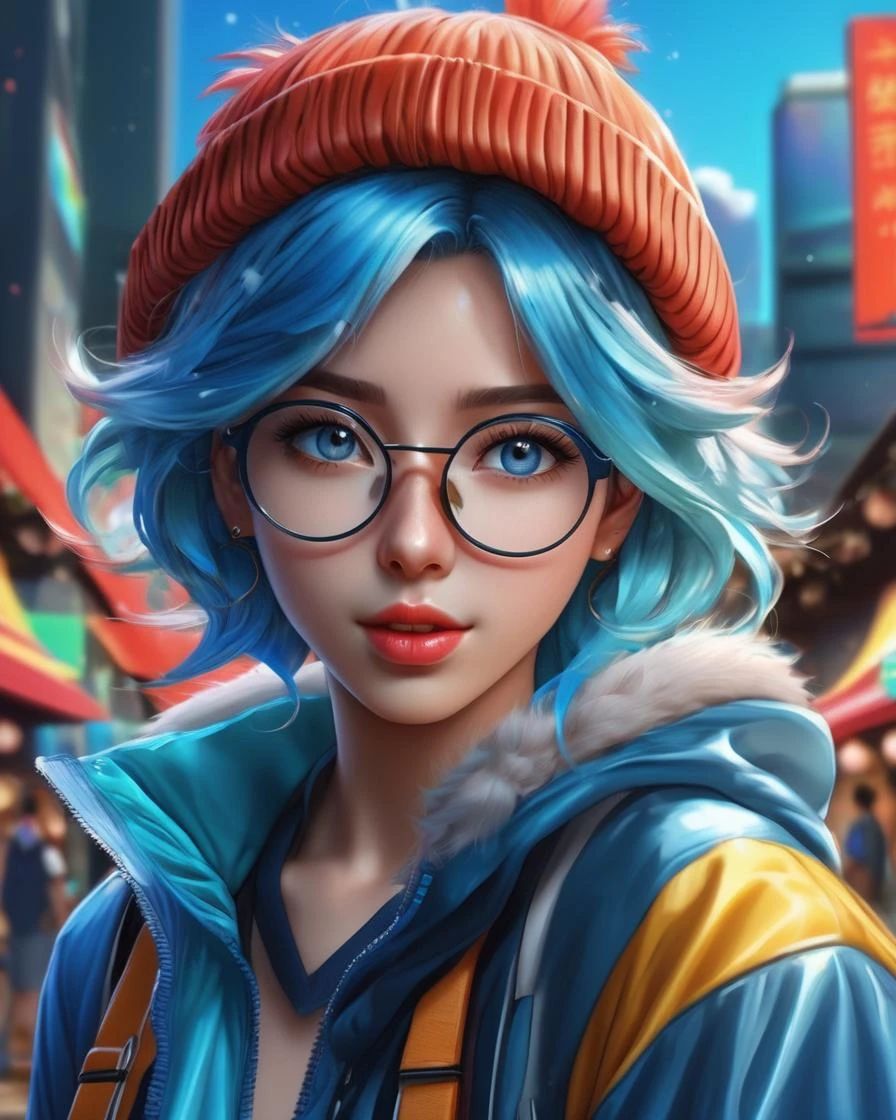 anime artwork <lora:SaFFe-Anim-LycorsFF:1> a woman with blue hair and glasses, in style of ultra realistic, digital art. photo realistic, a portrait of a blue eye girl, colorful hyperrealism, realistic anime 3 d style, portrait of ultra realistic, very realistic digital art, photorealistic digital painting, ultra realistic 3d illustration, realistic digital illustration, vivid detailed realistic, rendering of close up portrait . anime style, key visual, vibrant, studio anime, highly detailed